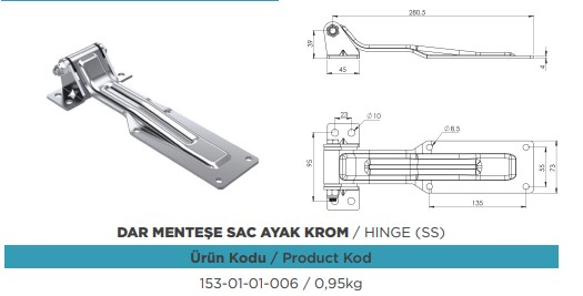 KAPALI KASA ARKA KAPAK MENTESE DAR SAC AYAKLI KROM
